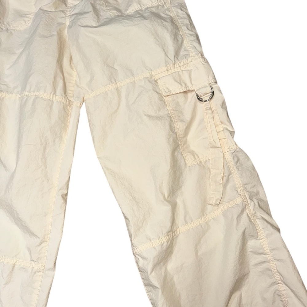 Wild Fable Women's M Medium Extra Wide Cargo Pants Light Yellow Baggy - Picture 3 of 7